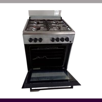 BEKO GAS COOKER – 4 GAS + ELECTRIC OVEN (FSET62111GSS)