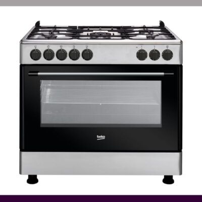 BEKO GAS COOKER – 4 GAS, 1 WOK+ ELECTRIC OVEN (GE 15120 DX)