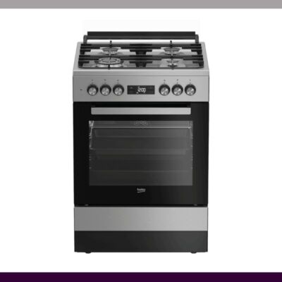 BEKO GAS COOKER – 3 GAS, 1 WOK+ ELECTRIC OVEN (FSM61330DXDS)